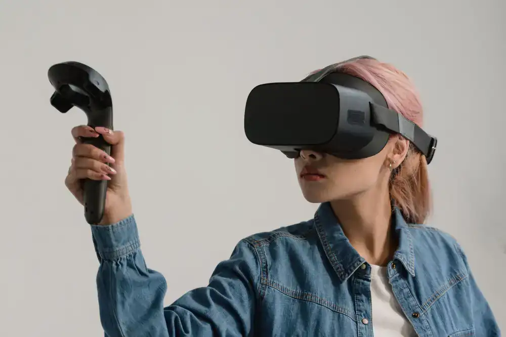 Virtual controller wearing headset